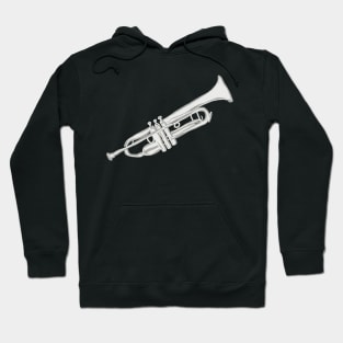 Silver Trumpet Jazz Brass Band Horn Hoodie